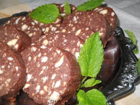 Шоколадная колбаса со сгущенкой. Рецепт