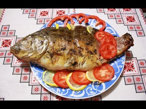 Рыба в духовке Карп в фольге с овощами запеченная рыба Риба запечена в духовці