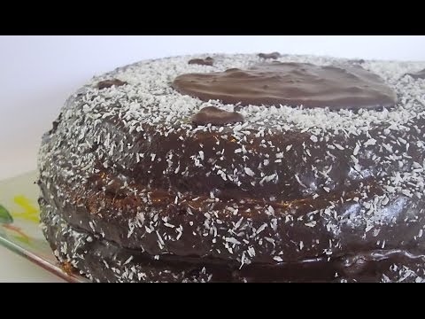 Бисквитный Двухцветный Торт «Карина» кулинарный видео рецепт