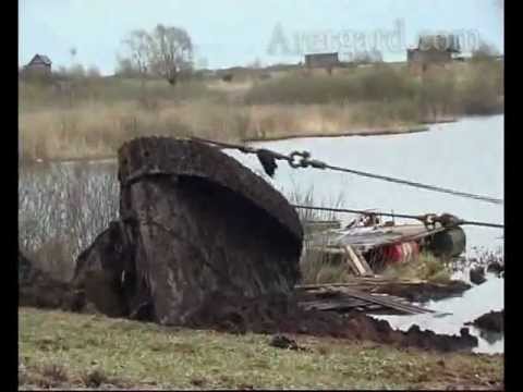 Подъем танка Т-34 в Зеленкино - полное видео