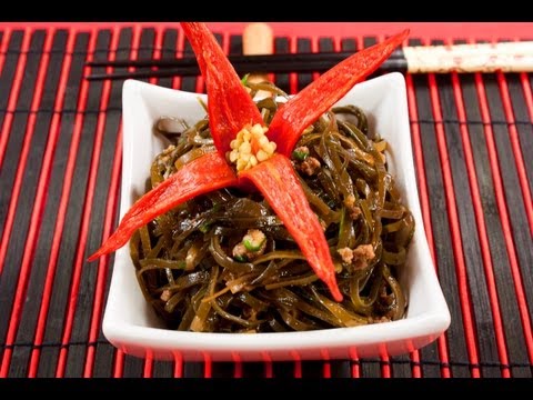 Меги-ча (салат из морской капусты по-корейски) видео рецепт