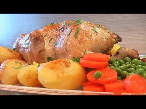 Курица запеченная в рукаве видео рецепт