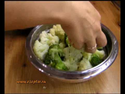 Овощное ассорти из капусты в пароварке - видео рецепт