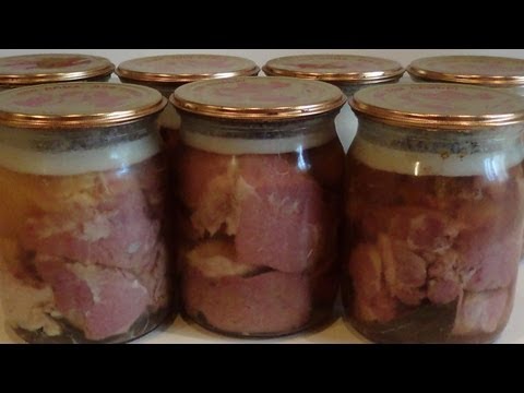 Как  приготовить   тушёнку из свинины в домашних условиях видеорецепт
