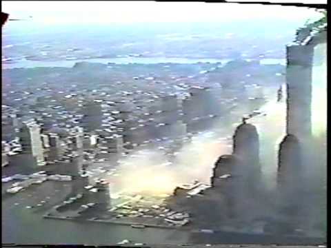 WTC Attack September 11, 2001 from New York Police Helicopter