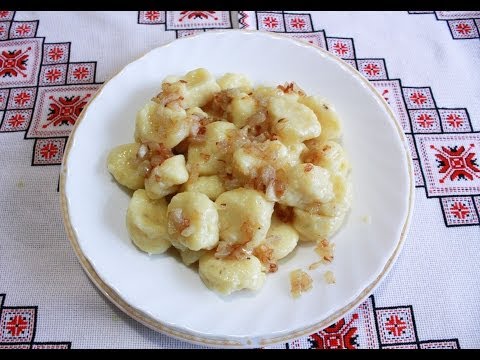 Ленивые вареники рецепт с картошкой Клецки рецепт Кльоцки з картоплі постные блюда Клёцки
