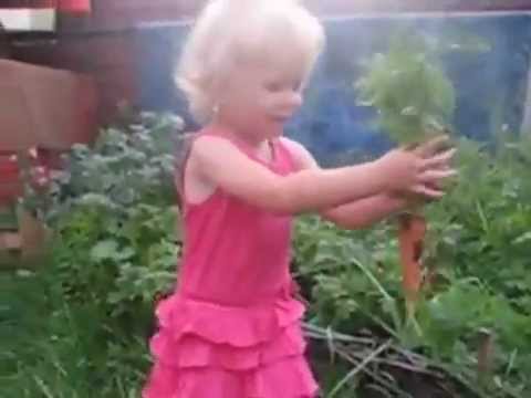 Девочка и морковь