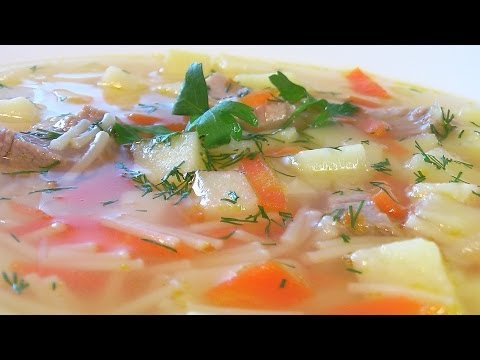Суп картофельный с вермишелью видео рецепт. Книга о вкусной и здоровой пище