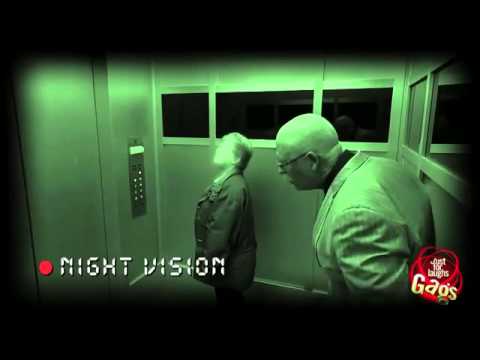 Розыгрыш в лифте-дедушка-призрак