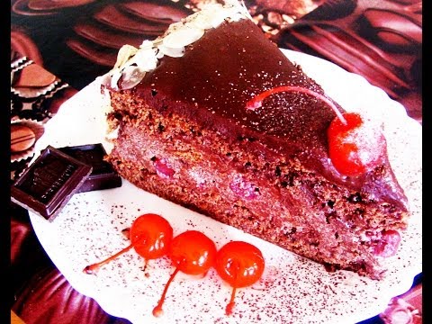 Торт Пьяная Вишня рецепт видео рецепты торт Пяна Вишня в шоколаді торты в шоколаде простой рецепт