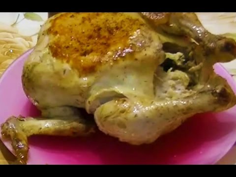 Вкусные видео рецепты - запеченная курица в мультиварке
