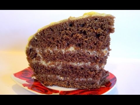 Бисквитный Торт с Заварным Кремом «Спасательный» кулинарный видео рецепт
