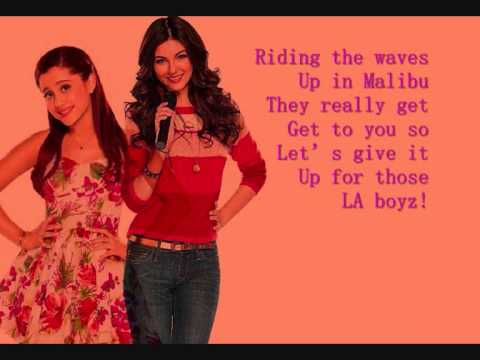 L.A Boyz - Victoria Justice feat Ariana Grande - Lyrics On Screen (Studio Version)