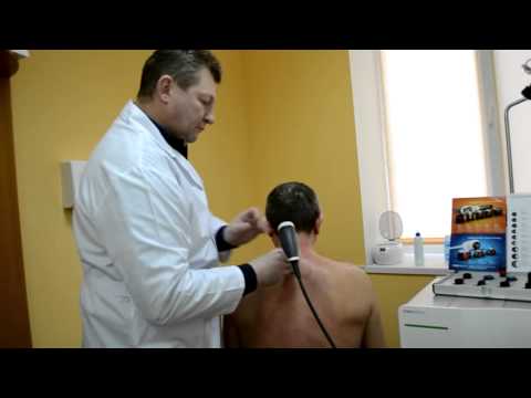 Лечение шейного позвоночника и грудного отдела УВТ. Видео 2