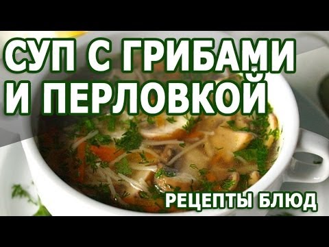 Рецепты блюд  Суп с грибами и перловкой простой и полезный рецепт