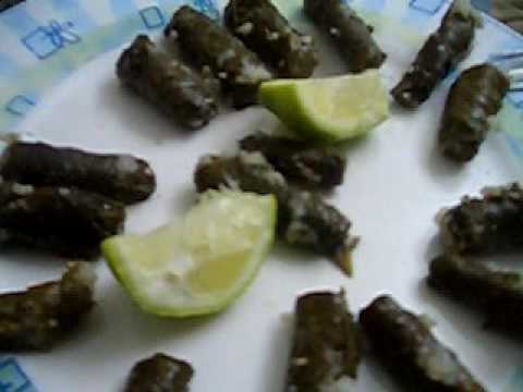 Arabic Vine Leaves Stuffed with Rice and Healthy Meat Galilee Recipe