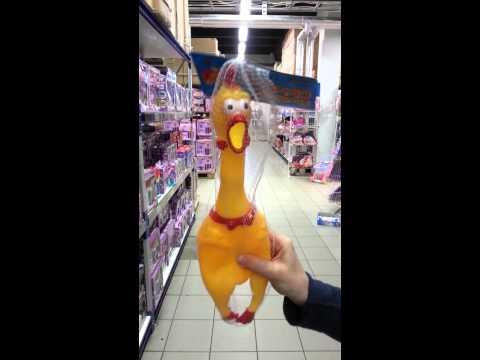 Курица кончает.игрушка прикол.оргазм курицы.я ржал