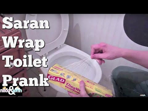 Saran Wrap Toilet Prank