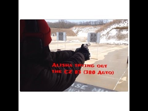 Alisha trying out the CZ 83 (380 Auto)