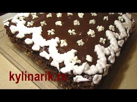 Шоколадный бисквитный торт с творожным кремом рецепт
