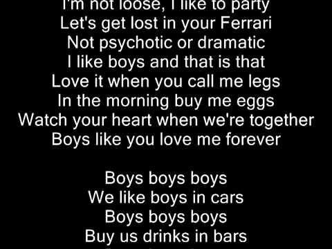 Lady Gaga   Boys Boys Boys   Lyrics on screen