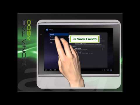 Acer Iconia Tab A500/501 Clearing the browser history on Android