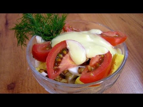 Салат из баклажанов - видео рецепт