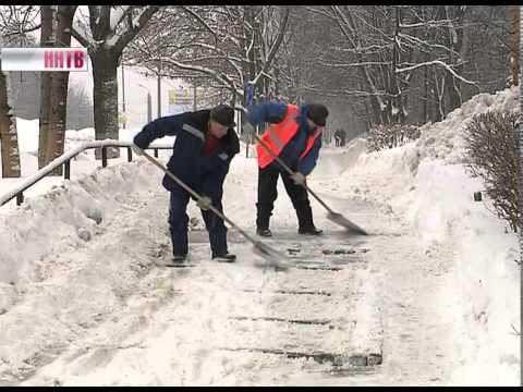 Дворники чистят дворы от снега