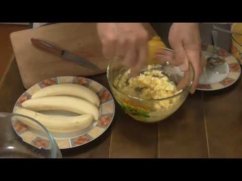 Бананы, запеченные с творогом.Вкусно и полезно. Видео рецепт.