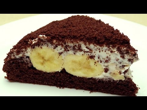 Рецепт торта "Крот" (или "Норка крота") - Шоколадно-банановый торт