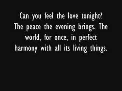 Can You Feel The Love Tonight- The Lion King (lyrics)