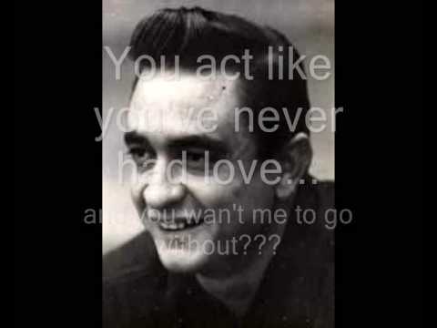 Johnny Cash - One (U2 Cover - With Lyrics)