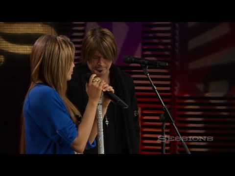 Miley Cyrus and Billy Ray Cyrus - Butterfly Fly Away - AOL Music Sessions - HQ