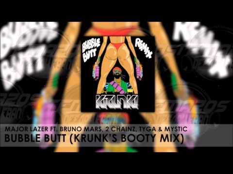 Major Lazer Ft Bruno Mars, 2 Chainz, Tyga & Mystic - Bubble Butt (Krunk's Booty Mix)